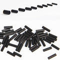 Fishing Crimps Single Barrel Crimp Sleeves Black Oxidized Copper Tube Crimping Sleeves Fishing Line Connector Rigging Tackle - size: 100pcs-2.1mm Inner Dia