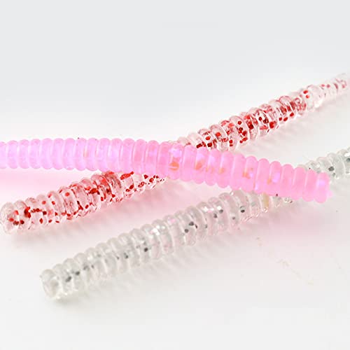 75pcs Crappie Lures Kit - Soft Plastic Coloured Crappie & Panfish Shad Baits - style: C-75pcs