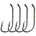 Baitholder Fishing Hooks 100pcs/ Pack Barbed Shank Down Eye Fishing Offset Hooks(8#-6/0) - size: 6/0-100PCS