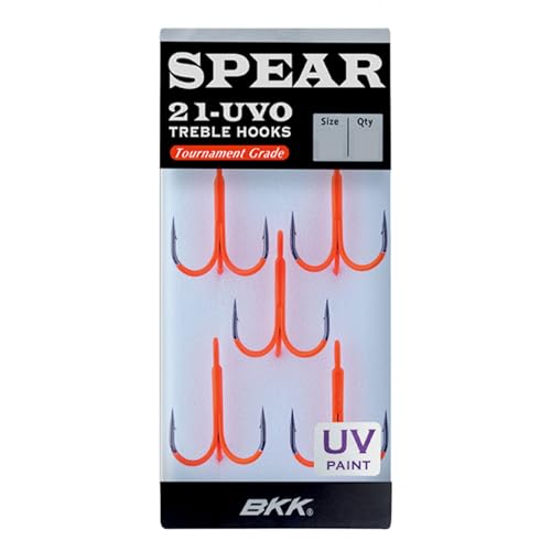 BKK SPEAR-21 UVO Freshwater Treble Hook | 1X | Ultraviolet Coating | Needle Point - size: 1/0#