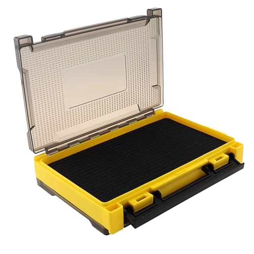 Fishing Accessories Storage Box, Double Sided Tackle Boxes Hook Organizer, Fishing Lure Case for Lure Bait Accessories (Yellow) - color: Yellow