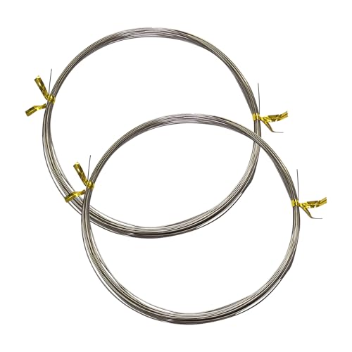Eupheng Bite Protection Single Strand Stainless Steel Leader Wire, 30lb-150lb, Bright or Brown Finish Fishing Leader Making Wire for Toothy Fish - color: Bright, size: 120lb*33ft(2PCS)