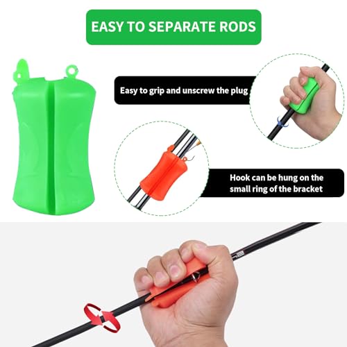 8PCS Portable Fishing Rod Fixed Ball