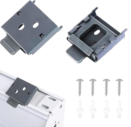 coolaroo Replacement Parts - Outside Mounted Blinds Curtain Rod Bracket Attachment, Vertical Blinds Replacement Parts, Deer Blind Brackets & mini Blind Brackets for Blinds Replacement - color: Gray, size: 1 SET