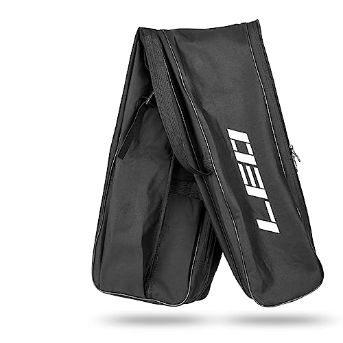 LEOFISHING Fishing Tackle Storage Bag - 130cm/4.27ft Portable Rod & Reel Organizer - Two Layer Durable Oxford Large Capacity Travel Fishing Cover Bag - 5 Colors - color: Dark Black