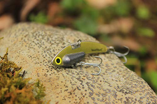 SteelShad - Mini Series (1/4 oz) - 2 Pack - Lipless Crankbait for Freshwater Fishing - Perfect for Ice Fishing, Pan Fishing, Crappie, Walleye and Bass - color: Gold
