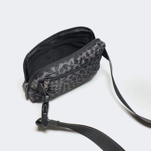 Pander Two Way Zipper Fanny Pack Nylon Everywhere Belt Bag for Women, Water Repellent Waist Packs, Crossbody Bags with Adjustable Strap (Grey Leopard) - color: Grey Leopard