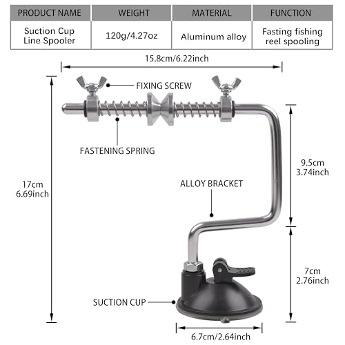 Fishing Line Spooler Winder,Adjustable Fishing Reel Spooler Line Spooling Accessories Station System Machine for Spinning Casting Reels