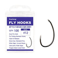 Eupheng Fly Fishing Hooks 100pc Pack Barbless Catch & Release Dry Wet Nymph Shrimp&Pupa, Streamer, Caddis, Jig, Scud Flies Fishing Hooks - color: EP Fly-C&R-SCUD-0001, size: #12