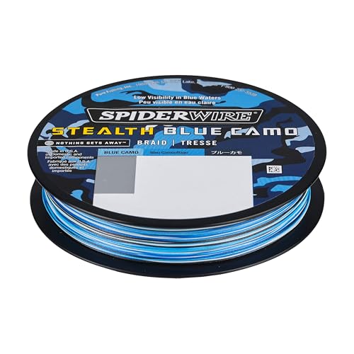 SpiderWire Stealth Braid Fishing Line - color: Blue Camo, size: 125yd, style: 10lb Break Strength