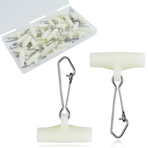 Sinker Slides for Fishing,Fishing Line Sinker Slides with Duo Lock Sinkers Weight Silder Sleeve Swivel Duo Lock Snaps for Saltwater Surf Bottom Fishing Fish Fider Rig Catfish Rig - color: Glow Hook Snap, size: 100 Pack