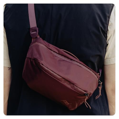 Peak Design Outdoor Sling 4L, Kelp, Padded Adjustable Shoulder Strap for Crossbody & Waist Carry, 3 Mesh Internal Pockets, Ideal for Carrying Cameras & Essentials, Versatile Sling Bag for Men & Women - color: Kelp, size: 4L