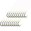 AMHDV Small Barbless Fishing Hook with Line, Tiny Fish Hooks and Leader (Pack of 20) - size: 12# (2.2-4.4lb)