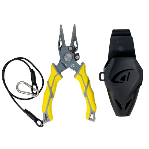 danco 6.5" Aluminum Fishing Karl Plier,w Sheath, Fishing Line, Saltwater Safe, Fresh/Saltwater Fishing