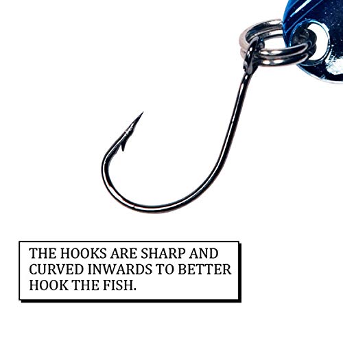 THKFISH Spoon Fishing Lures for Trout Spoons Hard Baits Single Hook Trout Lures Metal Fishing Lures for Char Perch 12Pcs/20Pcs/15Pcs - color: 12pcs