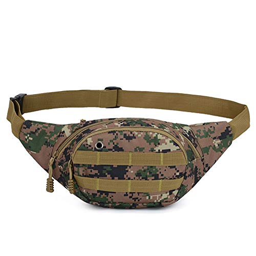 Crossbody Fanny Pack for Men&Women,Large Waist Bag & Hip Bum Bag with Adjustable Strap for Outdoors Workout Traveling Casual Running Hiking Cycling - color: Army Green Digital