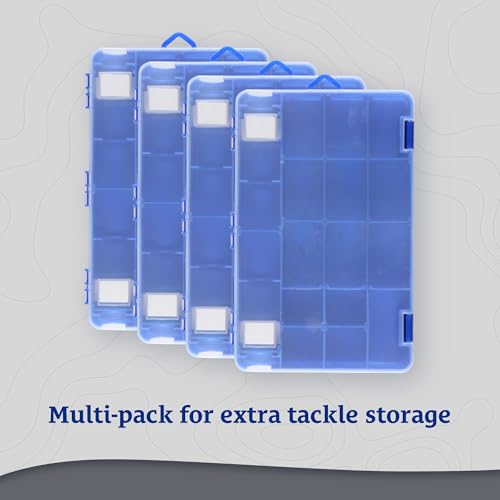 Shakespeare Tacklebox Fishing Tackle Storage, Blue Swirl, 4-Pack, Customizable, Dual-Latching System, Built-In Rod Holder, Compact, Lightweight - style: 4pk Blue Swirl