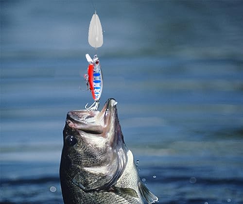 Bass Fishing Lure Lures Kit-Jerkbaits for Shallow Diving Crankbait 45-Degree Bill 3D Eyes,Loud Rattle Saltwater Catfish Trout Lure Artificial Crankbait - color: 10pcs minnow lures with bill
