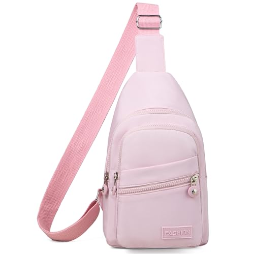 Banelu Small Sling Backpack Crossbody Bags for Women, Small Sling Bag Cross Body Bag Fanny Packs Crossbody Purses - Pink - color: E Pink