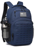 Wotony Military tactical backpack Laser-Cut MOLLE Webbing, backpack for men small tactical assault bag (Blue, 20 inch) - color: Blue, size: 20 inch