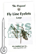 15 PCS Fly Line Eyelet, Leader Knot Eliminator. Reusable No Knot Fly Line Eyelets by AL's Goldfish Lure Company - size: Large - Line Weights 6, 7, 8, 9