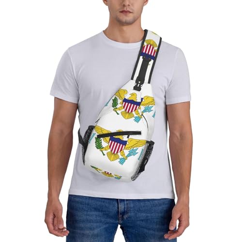 Flag Of Virgin Islands Outdoor Crossbody Shoulder Bag For Unisex Young Adult Hiking Bicycling - color: 7
