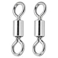 AMYSPORTS Lure Connector Swivels Fishing Stainless Steel Saltwater Fishing Swivel Rolling High Strength Barrel Swivels Tackle SUS304 - size: Size10 (71lb) 50 pcs