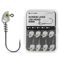 15-Pack Screw Lock Swimbait Jig Heads – 3D Chartreuse Eyes 1/8 3/16 1/4 3/8 1/2 oz, 3/0 & 4/0 Fishing Hooks - color: Raw, size: 1/2oz - 15Pack