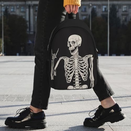 Halloween Skeleton Funny Skull Backpack For Teenage Girls And Boys Cute Kids Backpacks Children School Bag - color: Halloween Skeleton Funny Skull