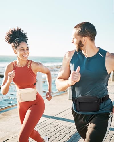 CHOLISS Small Sling Bag for Women and Men, Crossbody Bags Trendy Fanny Packs Chest Bag with Extended Strap - color: B02 Light Peach
