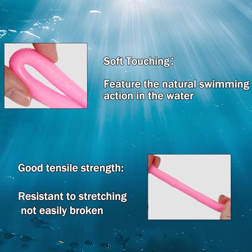 Soft Plastic Fishing Lures with Salted Hook Slot 10pcs FS/RE-09 - color: Color H