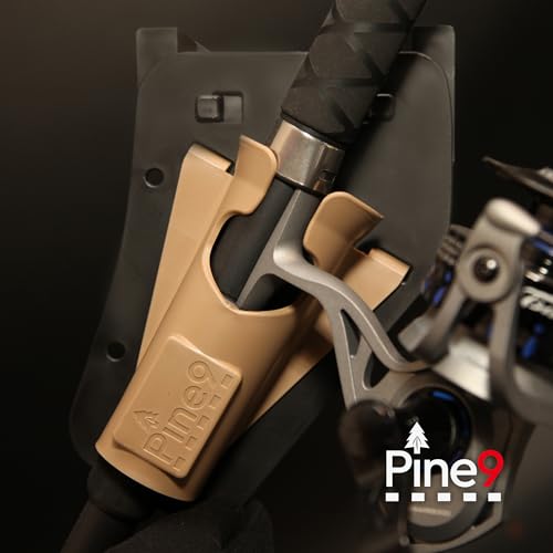 Ambie Fishing Rod Hip Holster - Patented Ambidextrous Quick-Draw Fishing Pole Holder, Made in USA - Spinning, Baitcaster & Centerpin Reels - Fits Any 1.5" Belt - color: Flat Dark Earth