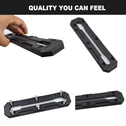 Kayak Track, Low Profile Nylon Kayak Mount Track, Kayak Rail Track for Fishing Rod Holder, Cup Holder, 6/9/12 INCH - style: 9 inch(1pack)
