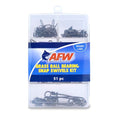 AFW Tackle Rigging Kits – Complete Saltwater Fishing Rigging Kit with Crimp Sleeves, Terminal Tackle, Storage Box, and Components for Fishing Leader Rigging & Lure Making Supplies - style: Brass Ball Bearing Snap Swivels Kit