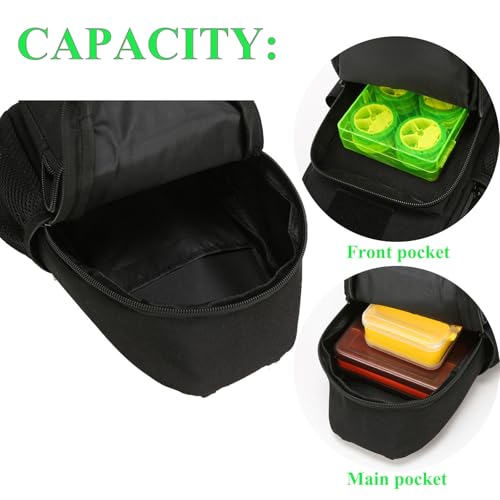 Fishing Sling Bag - Small Fishing Tackle Storage Bags with Rod Holder(Green) - color: Green