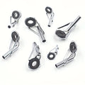 8pcs Fishing Rod Tip Repair Kit Rod Top Tips Replacement Fishing Rod Tips Stainless Steel Ceramic Ring Guide Tips - color: Silver Large Fishing Rod Tips