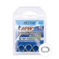 American Fishing Wire Mighty Mini Stainless Steel Split Rings, 3 Times Stronger Than Brass, Superior Holding Power for Fisherman and Outdoorsman - 100pcs in Bright Stainless Steel and Gunmetal Black - size: 3 pc, #8, 230 lb test, style: Stainless Steel