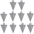Pyramid Sinkers for Surf Fishing – Lead Fishing Weights, No-Roll Bottom Hold - style: 1oz- 10pcs