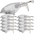 10pcs/20pcs Fishing Blanks Lures Kit Fishing Topwater Unpainted Swimbait Unpainted Crankbaits Hard Baits DIY Lure for Bass Salmon Trout Saltwater and Freshwater - color: H: 10Pcs 0.53oz/15g