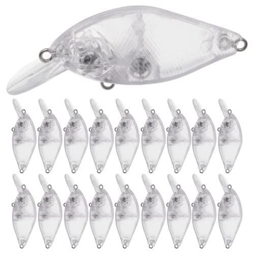 10pcs/20pcs Fishing Blanks Lures Kit Fishing Topwater Unpainted Swimbait Unpainted Crankbaits Hard Baits DIY Lure for Bass Salmon Trout Saltwater and Freshwater - color: D: 20pcs 0.25oz/7g