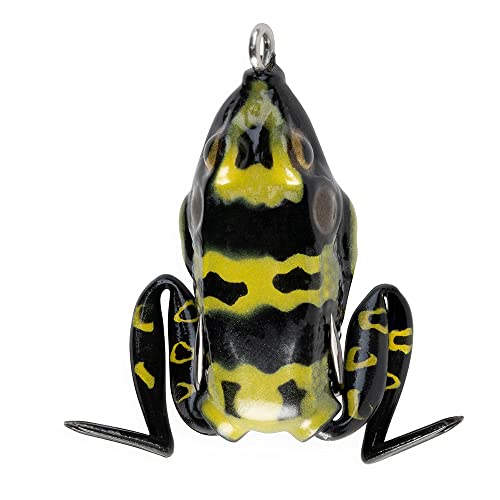 LUNKERHUNT Frog Lure for Bass Fishing | Pocket Frog Fishing Lure 1.75 Inch | Topwater Fishing Lures, Soft Hollow Body, Weedless Hooks for Trout, Pike in Saltwater and Fresh Water - style: Poison Style