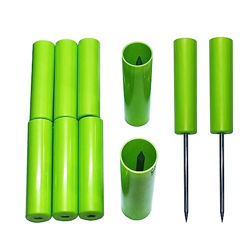 Fishing Rod Holders for Bank Fishing,Bank Fishing Rod Rack Stand,Fishing Pole Holders Ground, with Copper Fishing Rod Alarm Bell (4 Set Green)