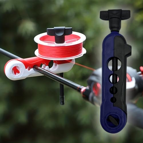 Fishing Line Winder Portable Reel Spooler Machine Adjustable Tension Single-Person for Spinning, Baitcasting, Carp Fishing - color: Blackblue