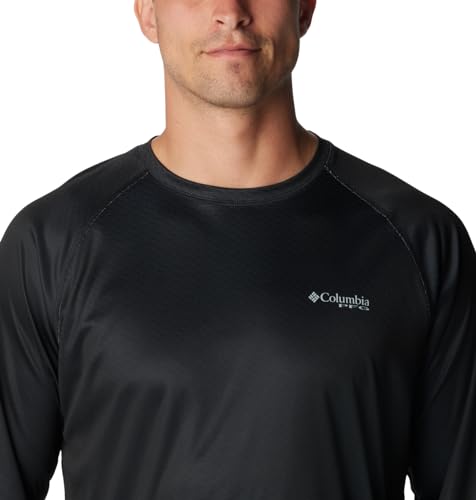 Columbia Men's Super Terminal Tackle PFG Super Fade Long Sleeve - color: Black/Fish Hooks Sfs, size: Medium