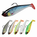 GOTOUR Pre-Rigged Soft Fishing Lures with Weedless Hook, Lifelike Paddle Tail Swimbaits for Bass Fishing, Freshwater & Saltwater Fishing Bait, Fishing Tackle for Bass, Pike, Trout, and Walleye - color: C1-3.5"-0.8oz