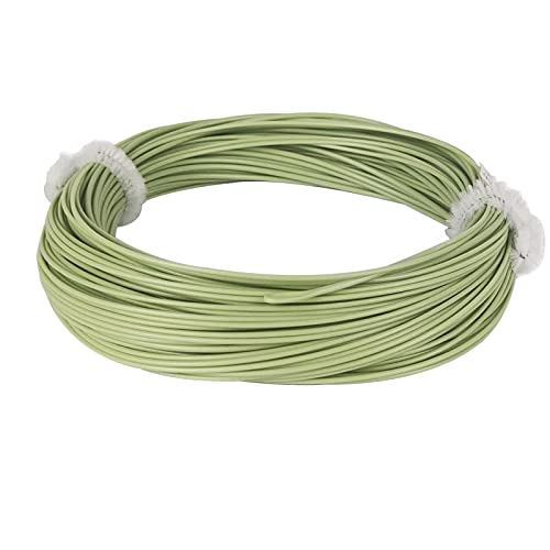 EUPHNG All-Purpose Fly Line Floating Trout Fishing Line Welded Loop Line ID Weight Forward Fly Fishing Line 100FT - color: Moss Green, size: WF5F