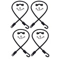 Rod Tamer Deck Mount Rod Straps 2 Pack, 6mm Kayak Boat Fishing Rod Tamer Strap Deck Mount Connector Gunwale Mount Fishing Rod Holders Down Strap (18 inch) - color: Black X 4pack