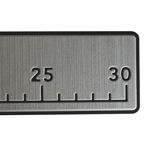 30" Fish Ruler for Boats, 32x5 EVA Foam Measurement Board with Peel and Stick Adhesive Backing, Easy-to-Read Fish Sizing Ruler for Boats, Yachts, Kayaks, and Personal Watercraft (Gray) - color: Gray