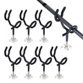 NYXOVA Fishing Rod Holders for Boat, 8 Pack 20 Degree Angle 4 Inch Sure Grip Steel Boat Rod Holders with Mounting Base, PVC Dipped Fishing Pole Holders for Boat, Ship, Yacht