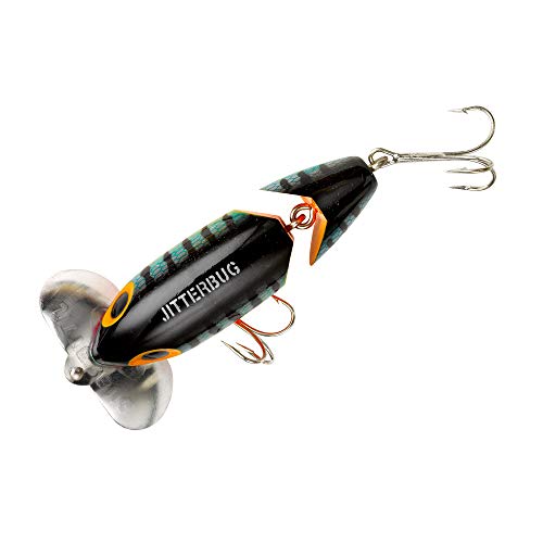 Arbogast Jointed Clicker Jitterbug Topwater Bass Fishing Lure - Excellent for Night Fishing, Perch, Freshwater Fishing Gear and Accessories, 3 1/2", 5/8 oz